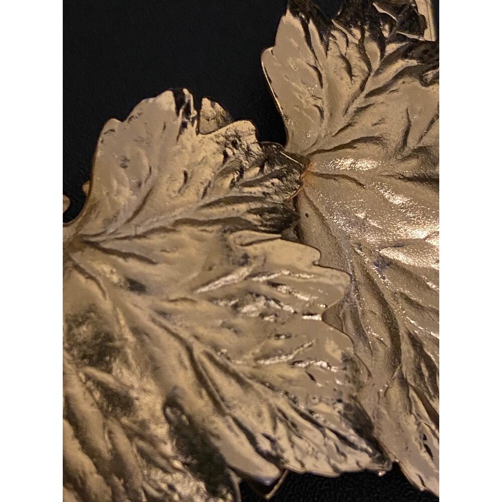 VTG Napier Gold Tone Leaf Statement Necklace Botanical Leaf Bib Necklace - Picture 12 of 14